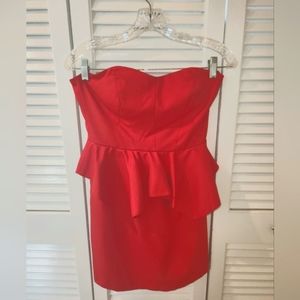 Cherry red sweetheart neckline mini dress from forever 21. Size M
